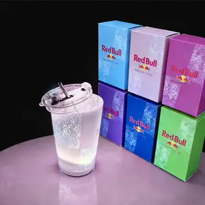Creative Bar Party Luminous Red Bull 14oz LED Cup Customizable Color Option Free Straw Lid Included Premium Cup with Exclusive Perks WB Easy Cleaning