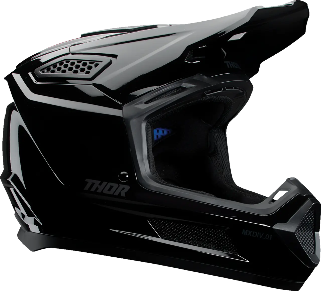 Thor Fleet Blackout Offroad Helmet - Gloss Black