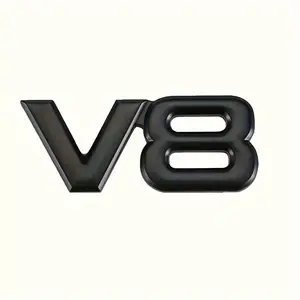 V8 Car Badge, 1 Count 3D Self Adhesive Car Badge Sticker, Car Exterior Decorative Accessories for Car & Motorcycle, Universal Car Sticker, Automotive Accessories