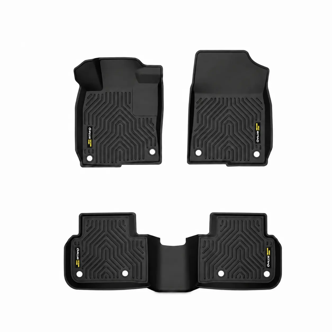 TPE Deep-Tread All Weather Automotive Floor Mats - Waterproofing Floor Protection Solutions, Vehicle-Specific Fit for Honda Civic 2022-2026 (Automatic Only), Acura Integra 2023-2026 (Rear Seats Without USB Ports) Car Accessories