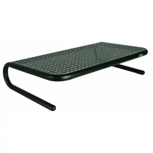 212 MAIN Sturdy Steel Frame Metal Art Monitor Stand - Black Curved Single Monitor Mount Riser