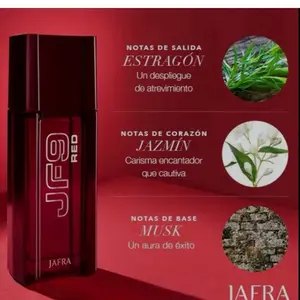Jafra JF9 red cologne 3.3fl oz for men glass bottle and box