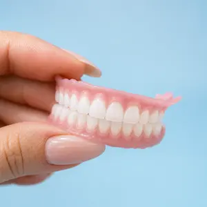 Lower Teeth Cover – Natural Look, Pink Gums, Soft & Reusable, At-Home Smile Enhancer,Easy-to-Clean Dental Prosthesis for Toothless Adults - Ideal Birthday or Independence Day Gift, Flexible Material