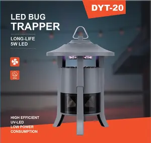 Outdoor & Indoor Insect Zapper – LED Bug Trap with Electric Fly & Mosquito Repellent Light, Plug-in Pest Control