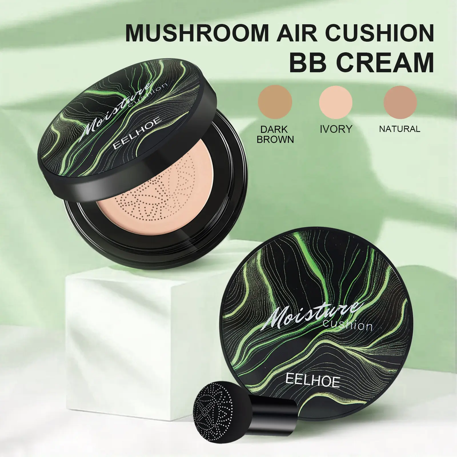 EELHOE Light Korean Makeup BB Cream with Hyaluronic Acid & Collagen - Waterproof Makeup Foundation, Natural Radiance, Concealing Coverage, Flawless