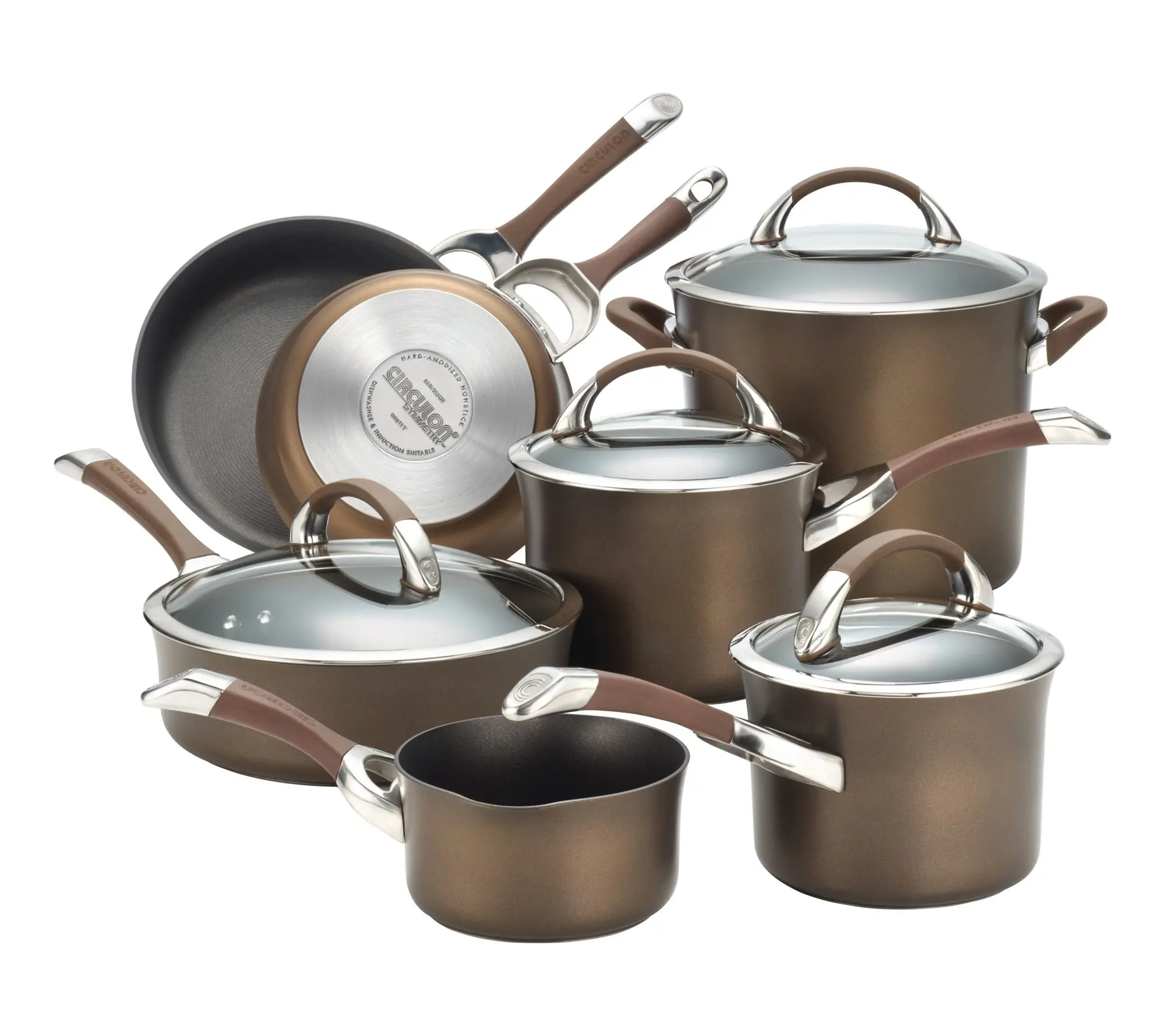 Circulon Symmetry Nonstick 11pc Chocolate Cookware Set Circulon Symmetry Nonstick 11pc Chocolate Cookware Set