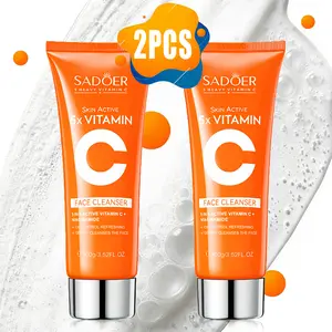 【BUY 1 GET 1 FREE】 Facial Cleanser for Sebum Control & Repair -5X Vitamin C Face Wash with Niacinamide - Gentle Cleaning Moisturizing, 3.52 oz