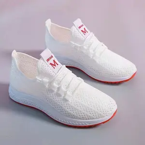 Mesler Summer White Sneakers for Women, Mesh Sports Shoes, Ladies' Shoes, Nurse Shoes, Home Summer Mesh Shoes, Women's Hollow Breathable Shoes