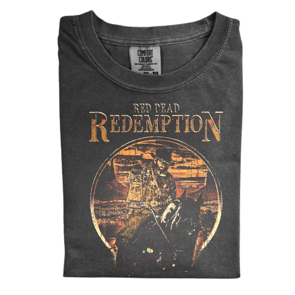 The John Marston Red Dead Redemption Comfort Color Shirt, Vintage Cowboy Shirt, Western Game Shirt, Gift for Men, Gift for Women, Crew Neck T-shirt, Trending T-shirt