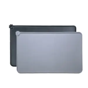 Pet Feeding Mat for Dogs and Cats, Waterproof High-Edge Design, Multiple Sizes and Colors Available, Durable and Easy to Clean