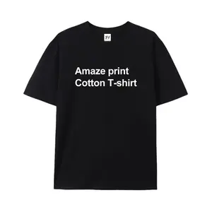 Custom Amaze Print Cotton T-Shirt | Blank Graphic Tee for Personalization