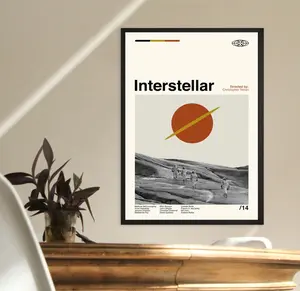 Inpired Interstellar Movie Print, Movie Poster, Minimalist Art, Vintage Poster, Modern Art, Wall Decor, Home Decor, Retro Movie Poster
