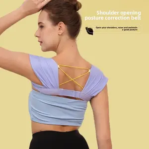Open shoulder posture strap corrective strap anti-hunchback aligner elastic adult female invisible beauty  wear Correction Back Support LED Resistance Band Kegel Trainer waist women