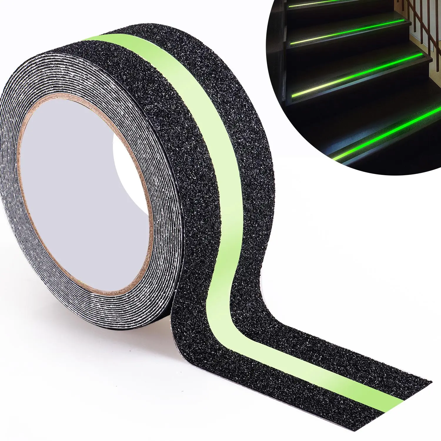 Luminous Self Adhesive Sticky Adhesive Safety Anti Slip Tape, Reflective Tape with High Traction Gravel, Universal Tape for Indoor & Outdoor Stairs, Home Accessories