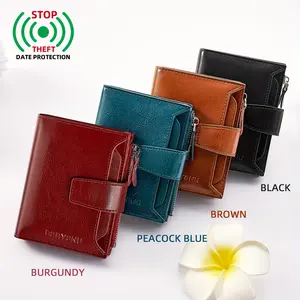 Women's RFID Anti-Theft Wallet, 11 Card Slots, Detachable ID Window, Zippered Coin Pocket, Perfect Gift for Valentine's Day and Mother's Day
