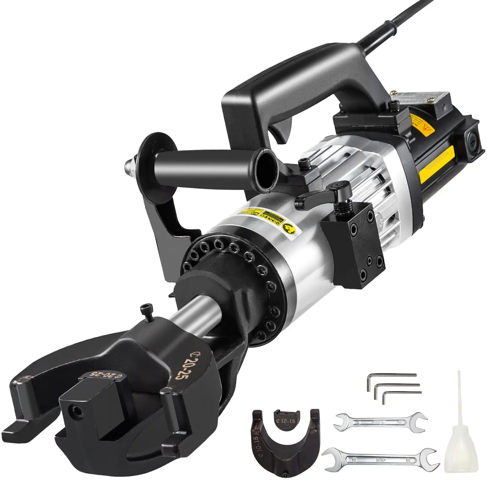 1.5 kW Electric Rebar Bender, 25 mm (1 Inch) Hydraulic Rebar Bending Tool, Handheld Portable Electric Bender, Quick Bends In About 5 Seconds, 110 V Input, Durable Housing, Ideal For Concrete Reinforcement Projects
