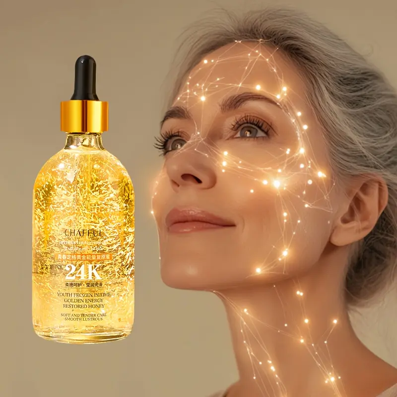 120ml  24K Plated Collagen Line Firming Essence  Powerful Concentrated Liquid  Deep Moisturizing  Brighten Skin