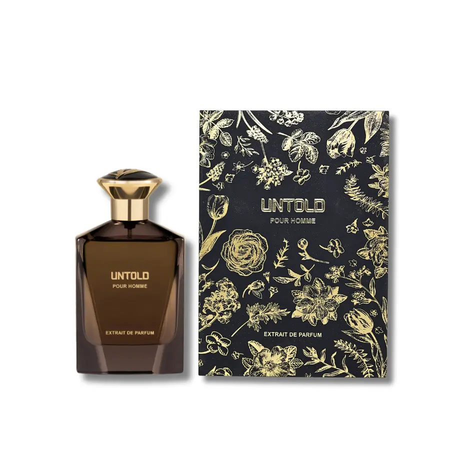 Fragrance Story Untold Extrait De Parfum, Amber Vanilla Floral Scent with Ambroxan & Tonka Bean, Unisex Fragrance for Adults - 3.4 fl oz, Exquisite Fragrances, Amber Vanilla Edp
