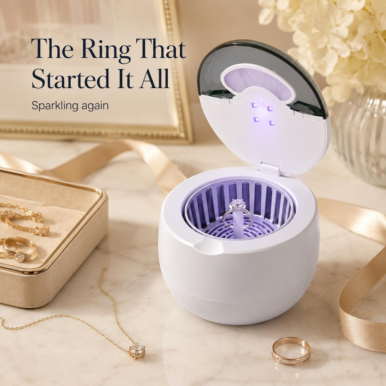 Stainless Steel Ultrasonic Jewelry Cleaner with UV-C Sterilization, 45kHz 200ML 4-Mode Cleansing Device - Gentle Daily Use for Rings, Earrings, Removes Odors toolupgrade Stainless Steel Ultrasonic Jewelry Cleaner with UV-C Sterilization, 45kHz 200ML 4-Mode Cleansing Device - Gentle Daily Use for Rings, Earrings, Removes Odors toolupgrade