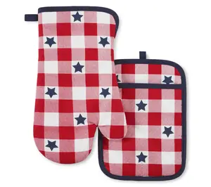 MARTHA STEWART Americana Oven Mitt & Pot HolderSet