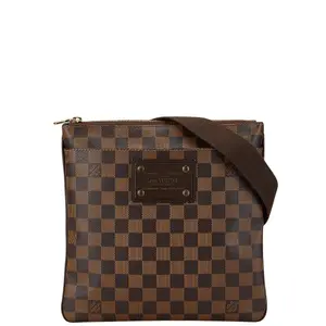 Pre-owned Louis Vuitton Canvas Shoulder Bags Pochette Plat Brooklyn Damier Shoulder Bag