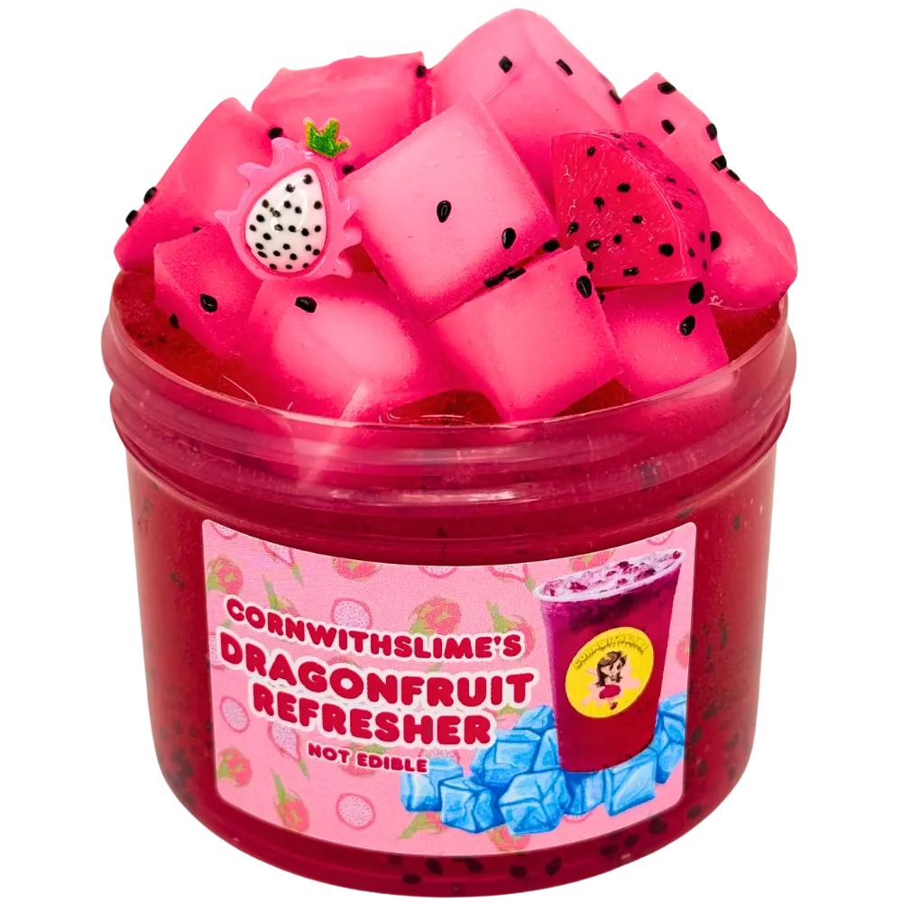 Dragonfruit Refresher 8oz Slime Jelly Cube Texture Scented Dragonfruit