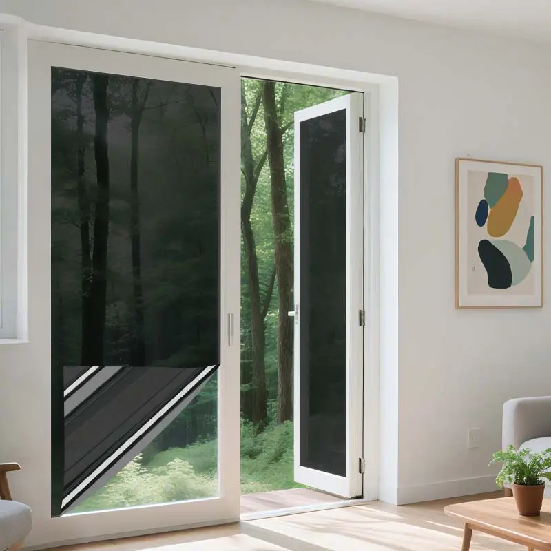 Privacy & Sunshade One-Way Mirror Window Film PVC, Energy-Saving Reflective Coating, Easy Installation for Home Office Use
