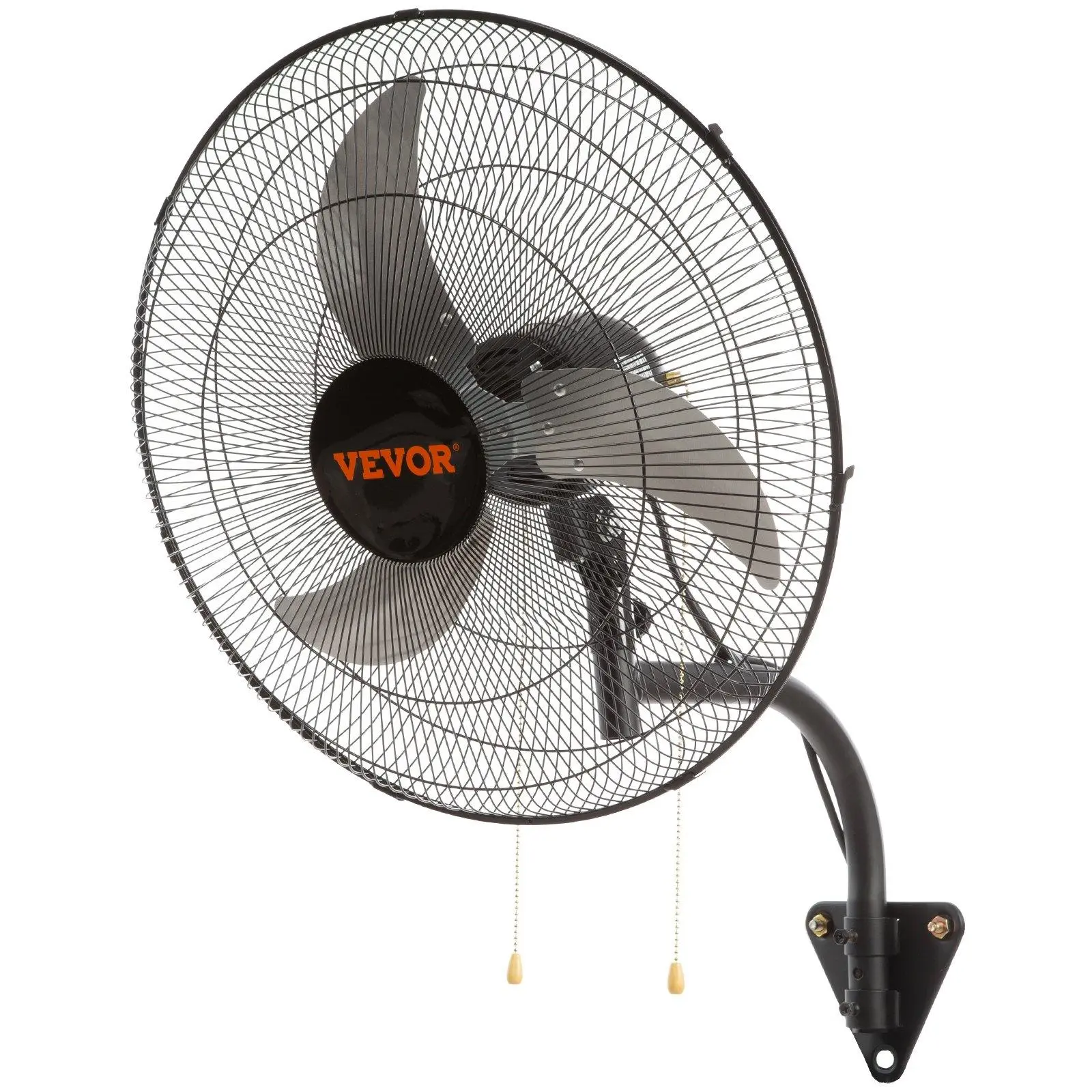 【summerfinds】VEVOR Wall Mount Fan, wall fan with light and remote, 21-Inch 6-Speed Oscillating Fan with LED Light, Timer & 360° Adjustable Tilt for Garage, Workshop, Bedroom, Patio - Quiet Plug-In Wall Fan,dorm essentials,home essentials