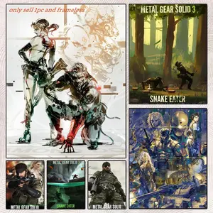 M-Metal Gear Solid 3 Poster Gift with prints Home bedroom living room decoration promotion and display suitable for bedroom bar parlor home decor gift fade-Resistant, Non-sticky, vibrant Wall print poster