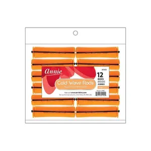 Annie #1101 Elastic Cold Wave Hair Rollers, Orange Jumbo Size, 12 Count