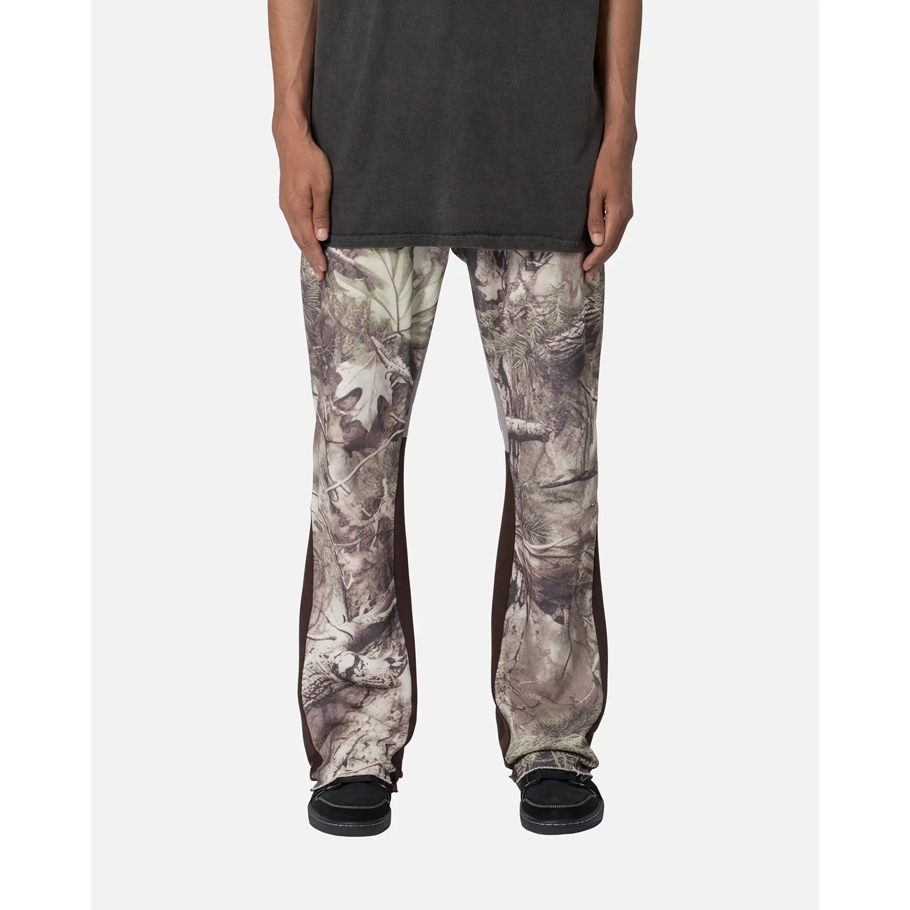 MNML Contrast Bootcut Sweatpants Tree Camo