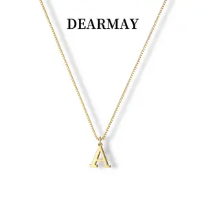 Dearmay Initial Letter Necklace for Women Initial Necklaces Tiny A-Z Pendant Choker Necklace Trendy Cute Personalized Gold Jewelry Necklace for Teen Best Gift For Mother' s Day