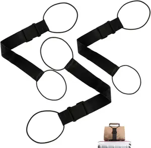 3PCS Elastic Fastening Belt for Luggage, Elastic Ring Luggage Binding Strap Adjustable Luggage Bag Fixing Strap Clamping Strap