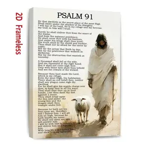 Psalm 91 Canvas Wall Art Bible Verse Decor Religious Decor Scripture Artwork Christian Prayer Inspirational Quote Print Psalm 91 Wall Hanging Art Frameless Multiple Styles Available