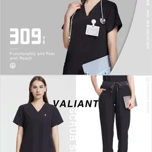 healthcare nursing scrubs, polyester, spandex