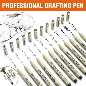 6/9/12 Pack Multifunctional Fine Water Pens, Ultra-Fine Needle Tip Set, Various Nib Sizes, Ideal for Drawing Sketching Writing, Art Drawing Supplies, Art Materials