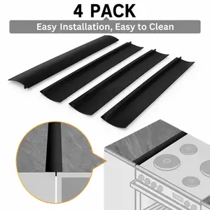 4-Pack Silicone Stove Gap Covers – Heat Resistant 21-Inch Counter Filler, Easy-to-Clean Stove Guard 4-Pack Silicone Stove Gap Covers – Heat Resistant 21-Inch Counter Filler, Easy-to-Clean Stove Guard