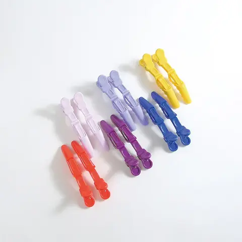 IMANIHAIR Female Fashion Hairpins - 2-Pack Non-Slip Plain Solid Color Plastic Flat Clips for Hair, Casual Clips & Pins for Modern Daily Elegance