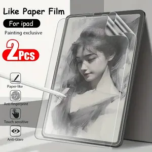 2 matte paper like flat Screen Protector film, painting and writing film, suitable for iPad Air4/5 10.9inch, iPad 11th generation 2025 (A16), iPad Pro 13 2024 iPad Prd 3rd/4th/5th/6th 12.9inch