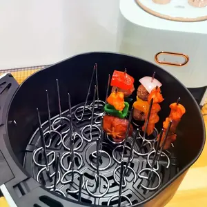 Stainless Steel Air Fryer Vertical Skewer, 10pcs Thickened Roast Meat Sticks, Air Fryer Oven Skewer, Barbecue Needle Skewer, Bbq Tools, Kitchenware, Barbecue Utensils, Barbecue Accessories