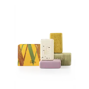 Natura Exfoliating Bar Soap Set of 4, Vegan Hydrating Brazil Nut, Andiroba, Açaí & Passion Fruit Soaps