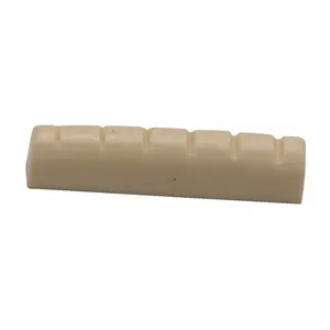 4pcs Acoustic Guitar Nut PVC Material, Cream Color, 6-String Slot Nut Enhances Sound Quality, Easy Installation for Beginners & Performers