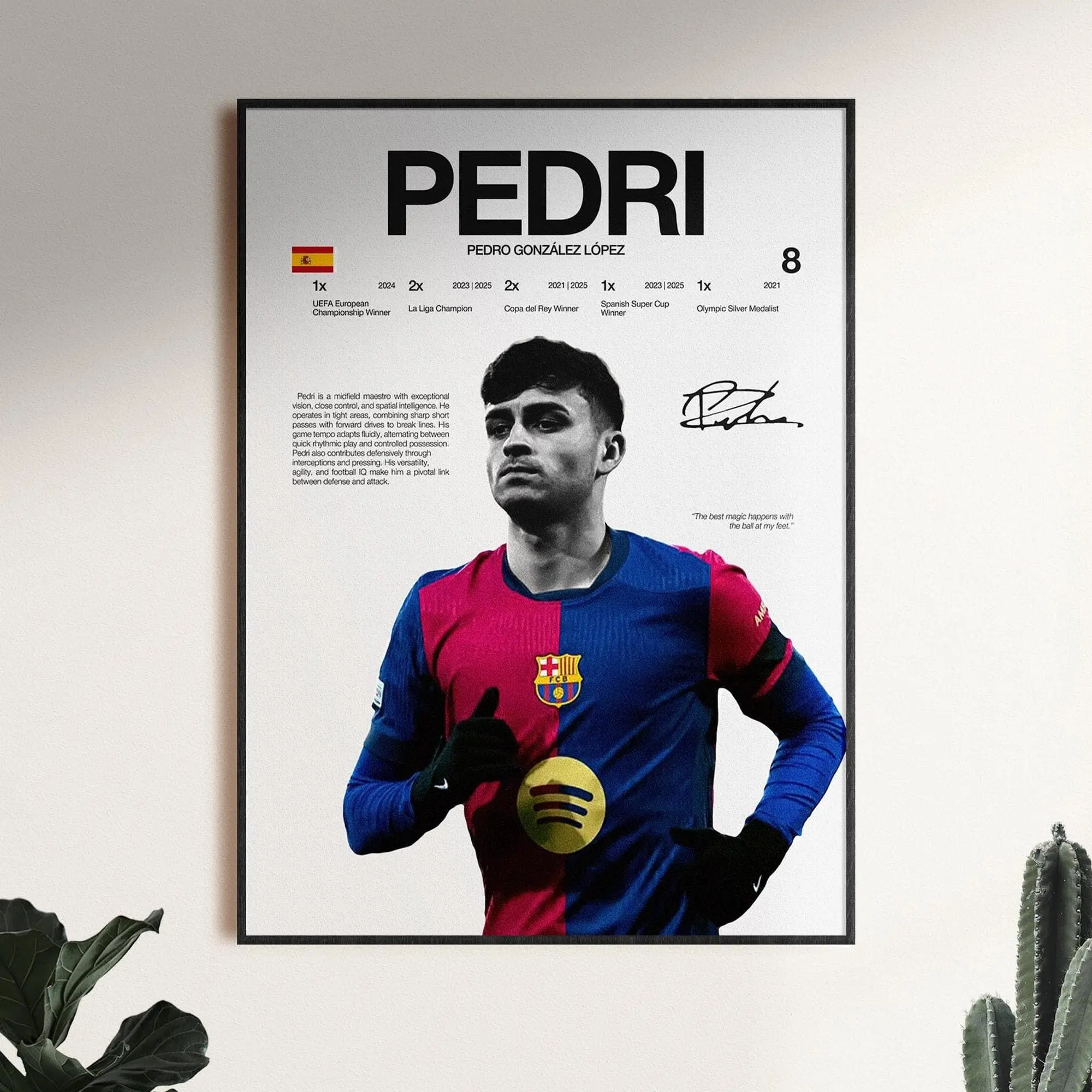 Pedri Poster, Soccer Wall Print, Football Digital Download, Football Poster, Sports Decor, Poster, Soccer Gift