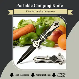 High-Hardness Stainless Steel BladeMultifunctional Portable Outdoor Fruit KnifeCamping Knife