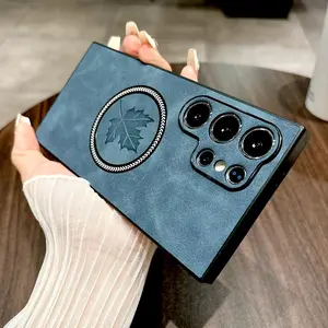 Magnetic Wireless Charging Faux Sheepskin Phone Case, Shockproof Phone Protective Cover, Protection, Phone Accessory Compatible with Samsung Galaxy S26 S25 S24 S23 S22 S21 Ultra Plus, Casing, Cellphone Accessories