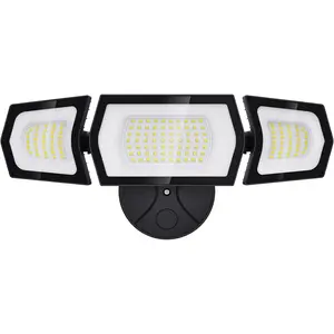 100W Flood Lights Outdoor, 9000LM Outdoor Security Lights, IP65 Waterproof LED Exterior Floodlight with 3 Adjustable Heads,6500K Daylight White Floodlight for Garage Yard Patio Entryway