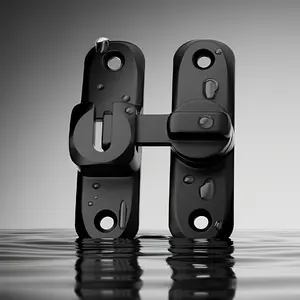 Sliding Door Lock Buckle Latch, No Hole Punching Design, Suitable for Home & Office Doors, 90°/180° Options, Durable Metal Material