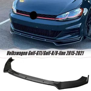 MUTUSAISI Front Bumper Lip Splitter Spoiler Fit for Volkswagen VW Golf GTI/Golf R/R-line MK7/ MK7.5 2015-2021 Accessories, 3PCS Air Chin Body Kit