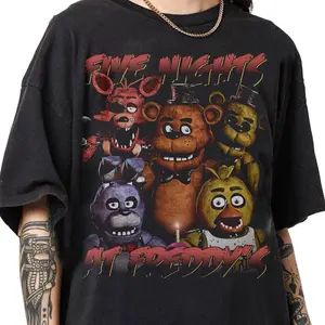 [Sale off up to 50%] Vintage 90s Bootleg Style Five Nights at Freddy's T-Shirt, Retro Five Nights at Freddy'sGifts For Man And Women Unisex T-Shirt, Graphic Streetwear T-shirt
