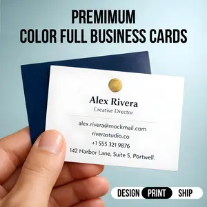 250 Custom Business Cards | Premium Full Color Print | Free Design + Same Day Shipping | Professional Quality